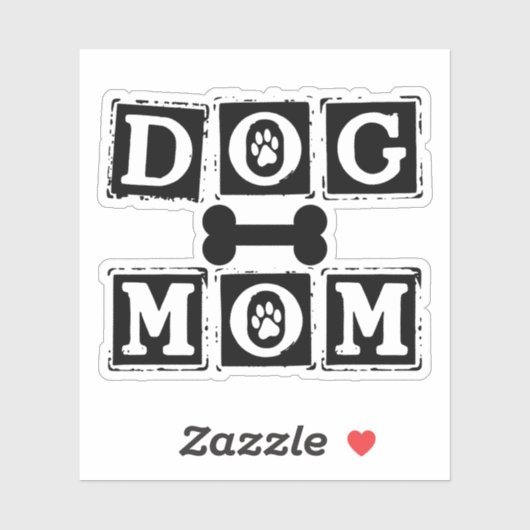 Hond moeder stickers, hond stickers, hond moeder sticker (Vel)
