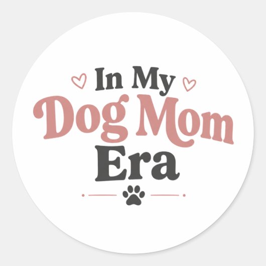 Hond Moeder Tijdperk Sticker (Voorkant)