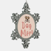 Hond Moeder Tin Sneeuwvlok Ornament (Links)