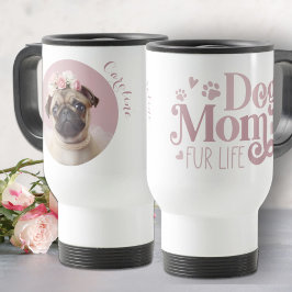 Hond Moeder Vacht Leven Pug Foto Op Maat Reisbeker