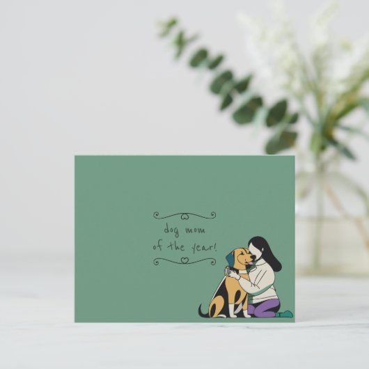 Hond Moeder van het Jaar Briefkaart (Staand voorkant)