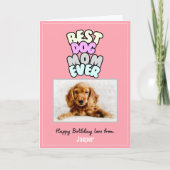 Hond moeder Verjaardag Kaart, aangepaste naam Kaart (Voorkant)