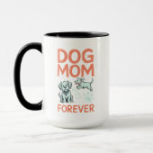 Hond Moeder Voor Altijd Cute Puppy Design Mok (Links)