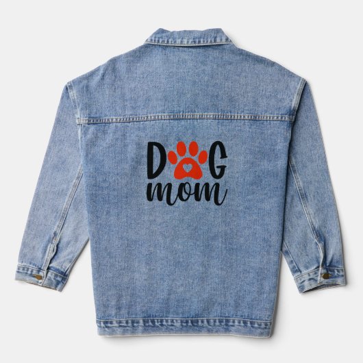 Hond Moeder Vrouwen Denim Jas Denim Jacket (Achterkant)