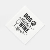 Hond Moeder Wijn Liefhebber Hond Servet (Hoek)