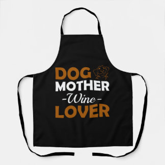 Hond Moeder Wijnliefhebber Schattige Moeder Drink Schort