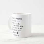 Hond moedercadeau, moeder hond, hond moeder mok, h koffiemok (Voorkant links)