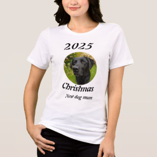 Hond moeders Kerstmis Tri-Blend Shirt