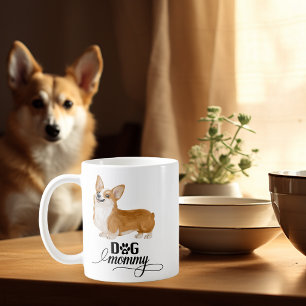 Hond Moeders Kute Corgi Liefhebber Waterverfschild Koffiemok