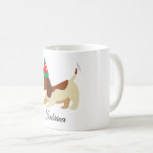 Hond Mok, Kerstmis Mok, Xmas Gift gepersonaliseerd Koffiemok (Voorkant rechts)