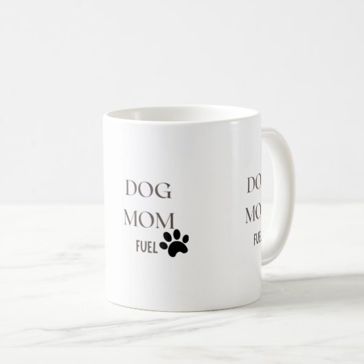 Hond Mom Fuel | Schattigee koffiebeker voor dieren Koffiemok (Voorkant rechts)