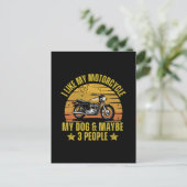 Hond Motorfiets Briefkaart (Staand voorkant)