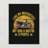 Hond Motorfiets Briefkaart (Voorkant)
