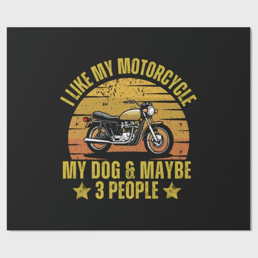 Hond Motorfiets Cadeaupapier (Vlak)