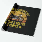Hond Motorfiets Cadeaupapier (Uitgerold)