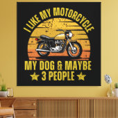 Hond Motorfiets Canvas Afdruk (Insitu (Woonkamer))