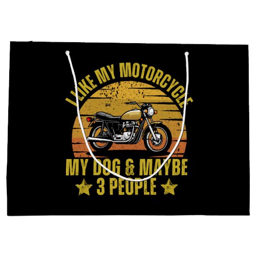 Hond Motorfiets Groot Cadeauzakje (Achterkant)