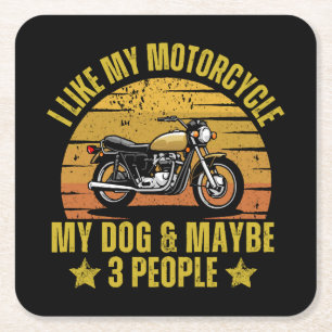 Hond Motorfiets Kartonnen Onderzetters