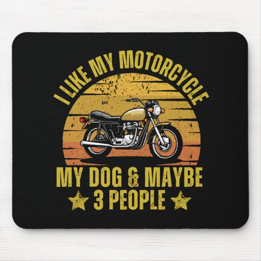 Hond Motorfiets Muismat (Voorkant)