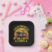 Hond Motorfiets Papieren Bordje (Feest)