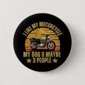Hond Motorfiets Ronde Button 5,7 Cm (Voorkant)