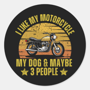 Hond Motorfiets Ronde Sticker