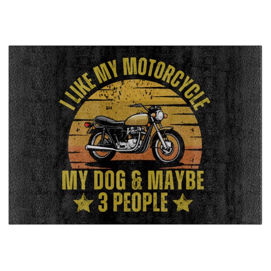 Hond Motorfiets Snijplank (Voorkant)