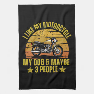 Hond Motorfiets Theedoek