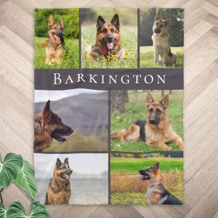 Hond Multi-Foto Collage Huisdier Aandenken Custom Fleece Deken