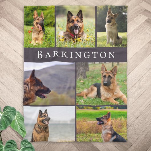 Hond Multi-Foto Collage Huisdier Aandenken Custom Fleece Deken