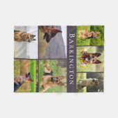 Hond Multi-Foto Collage Huisdier Aandenken Custom Fleece Deken (Voorkant (Horizontaal))