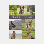 Hond Multi-Foto Collage Huisdier Aandenken Custom Fleece Deken (Voorkant)