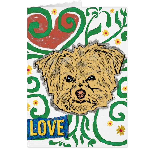 HOND: Multi-Poo Garden of Love met Flowers (Voorkant)