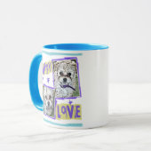 HOND: Multi-Poo Puppy Love Mok (Voorkant links)