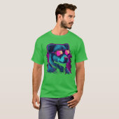Hond Neon Kleur meisje jongen T-shirt (Voorkant volledig)
