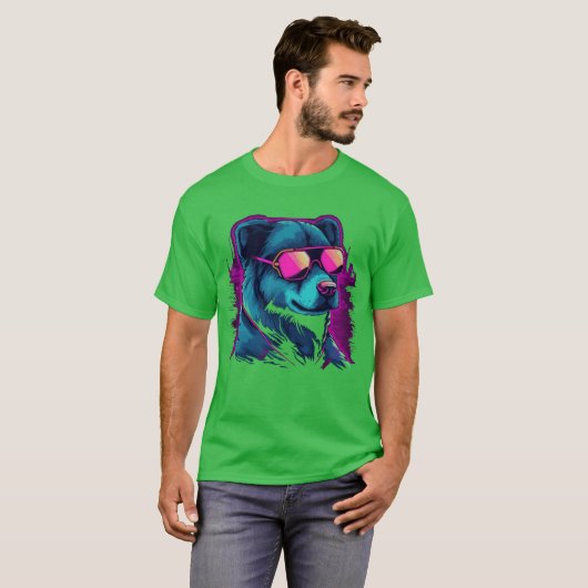 Hond Neon Kleur meisje jongen T-shirt (Voorkant volledig)