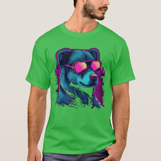 Hond Neon Kleur meisje jongen T-shirt (Voorkant)