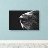 Hond neus verpakt Canvas Afdruk (Insitu (Houten vloer))