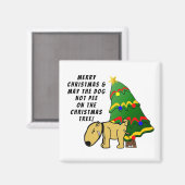 Hond niet plassen in de kerstboom magneet (Voorkant / Achterkant)