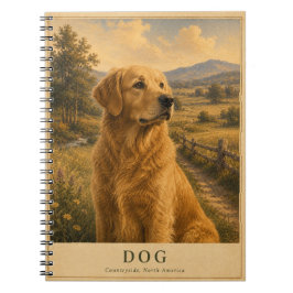 Hond Noord-Amerikaans platteland VINTAGE Notitieboek