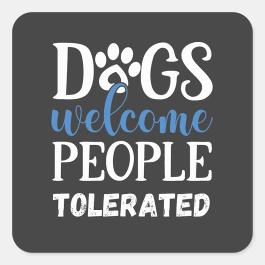 Hond oefening behoeften vierkante sticker (Voorkant)