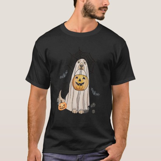 Hond of behandeling van pyjama's Jackolantern ghos T-shirt (Voorkant)