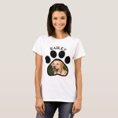 Hond of kat foto poot afdrukken t-shirt (Voorkant volledig)