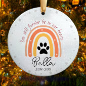 Hond of kat gedenkteken schattige regenboog keramisch ornament