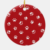 Hond of kat herdenking poten groene krans keramisch ornament (Achterkant)