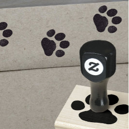 Hond- of kattenpootafdruk rubberstempel