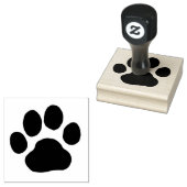 Hond- of kattenpootafdruk rubberstempel (Gestempeld)
