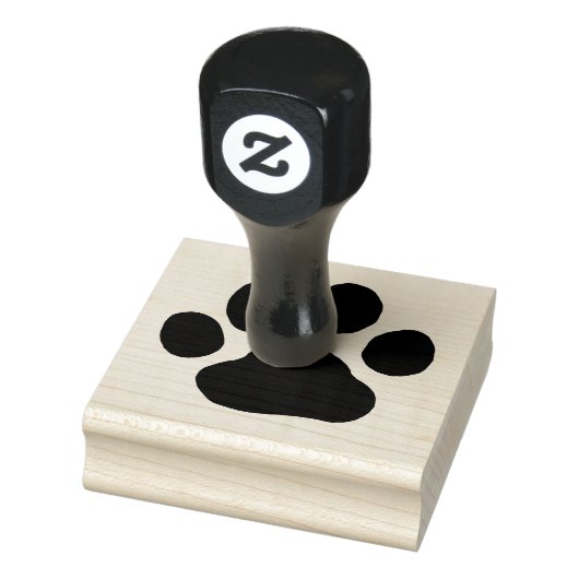 Hond- of kattenpootafdruk rubberstempel (Stempel)