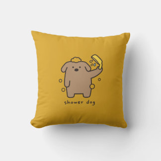 Hond onder de douche Bruine Poedel Bad Tijd Kawaii Kussen