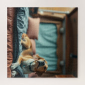 Hond op Bed Legpuzzel (Horizontaal)